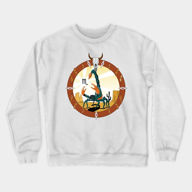 Scorpio Astrological Sign Crewneck Sweatshirt by thebuniverse